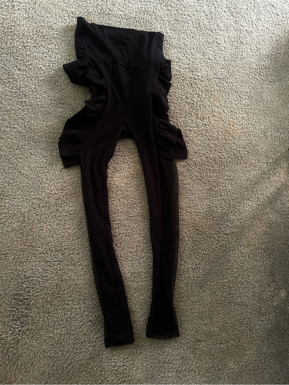 Black Ruffle Side High-Waist Leggings Pants
2 for $15